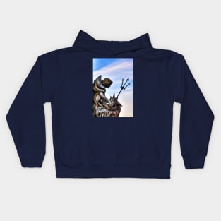 Britannia With Trident And Ship Of The Sea Kids Hoodie